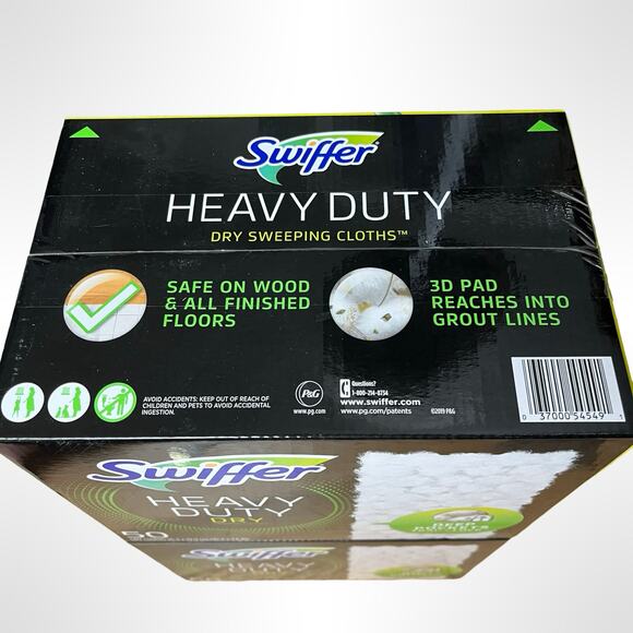 SWIFFER Heavy Duty Dry Sweeping Cloths Deep Pockets Trap + Lock 50 Count 2 Packs - Picture 2 of 5
